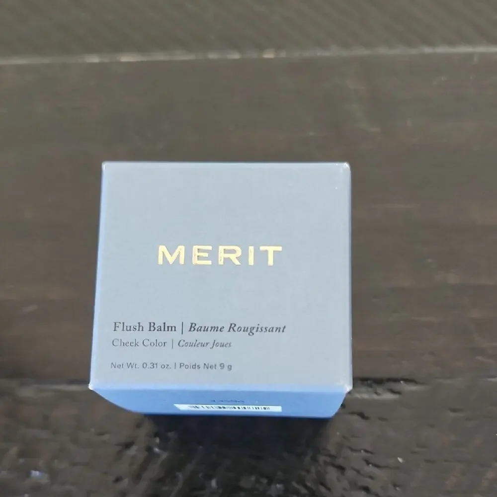 MERIT BEAUTY Flush Balm Creamy Blush & Lip Tint Shade Rouge Sheer Red Full Size
